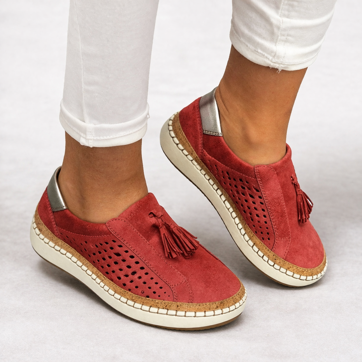 Women's Tassel Suede Slip-On Loafers