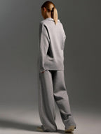 Women's Oversized Polo & Wide-Leg Trouser Set