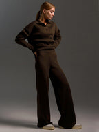 Women's Oversized Polo & Wide-Leg Trouser Set