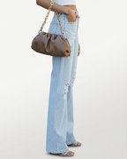 Women's Breezy Wide-Leg Distressed High-Waist Jeans