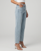 Women's Chic Shimmer High-Waist Straight-Leg Jeans