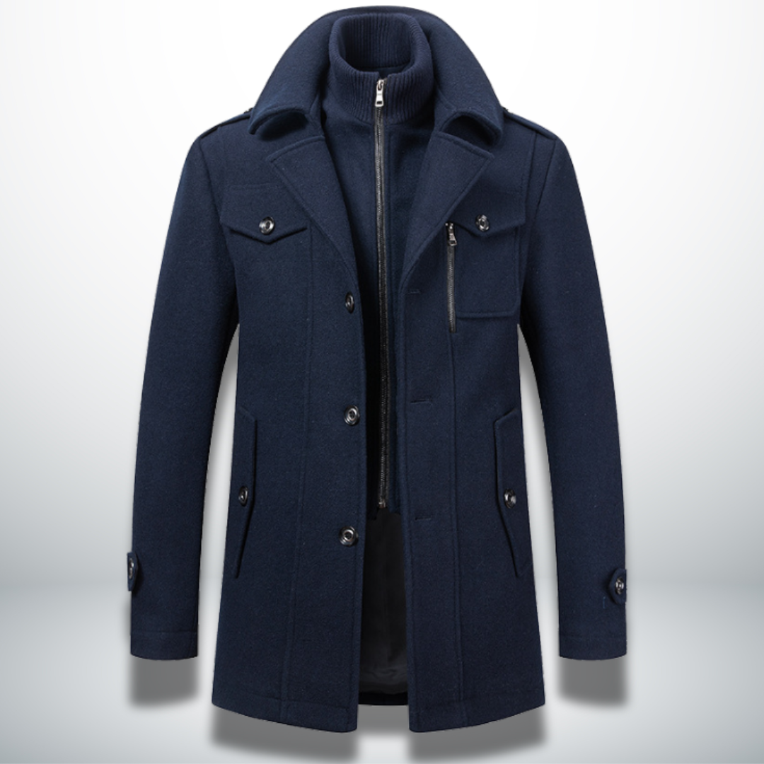 Men's Slim Fit Wool Blend Winter Coat