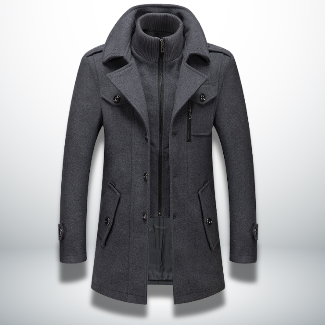 Men's Slim Fit Wool Blend Winter Coat