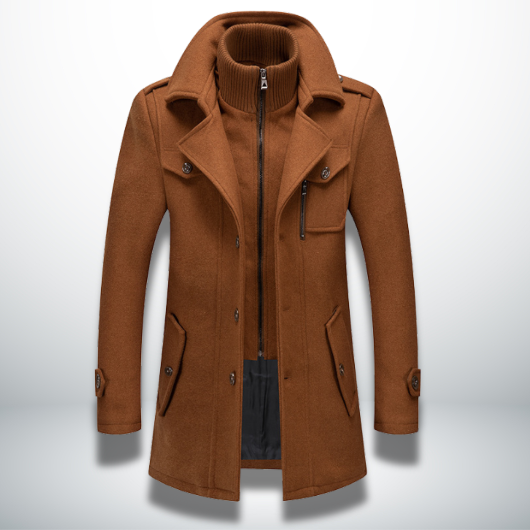 Men's Slim Fit Wool Blend Winter Coat