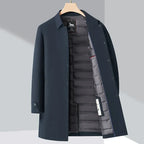 Men's Duck Down Padded Trench Coat
