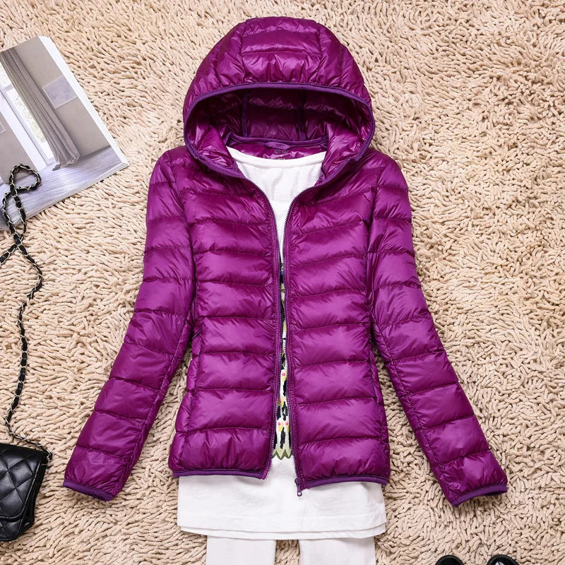Women's Featherlight Hooded Down Jacket – Packable