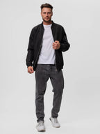 Men's Zip Front Bomber Jacket