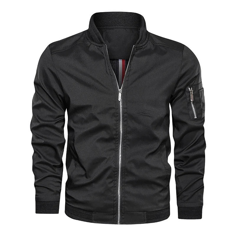 Men's Zip Front Bomber Jacket