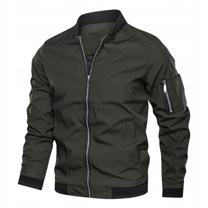 Men's Zip Front Bomber Jacket