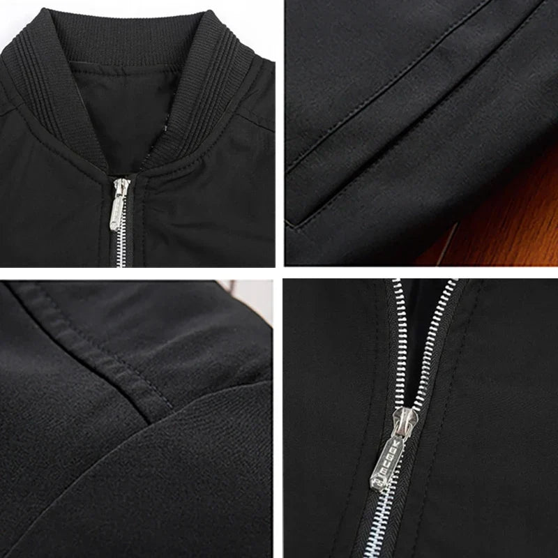 Men's Zip Front Bomber Jacket
