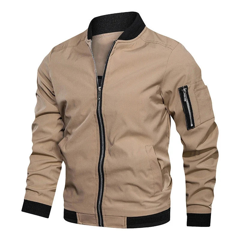 Men's Zip Front Bomber Jacket