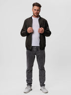 Men's Zip Front Bomber Jacket