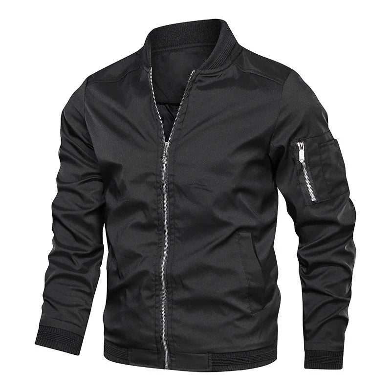 Men's Zip Front Bomber Jacket