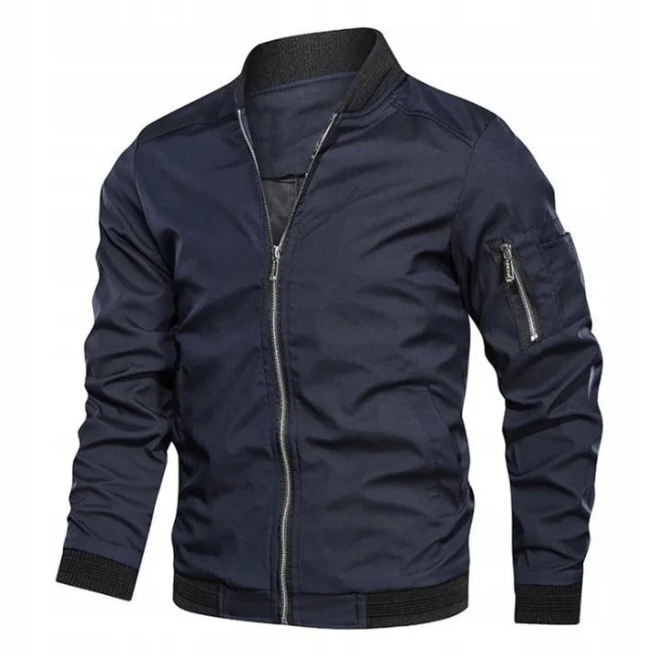 Men's Zip Front Bomber Jacket