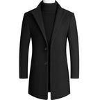 Men's Three-Button Single-Breasted Overcoat
