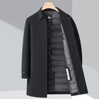 Men's Duck Down Padded Trench Coat