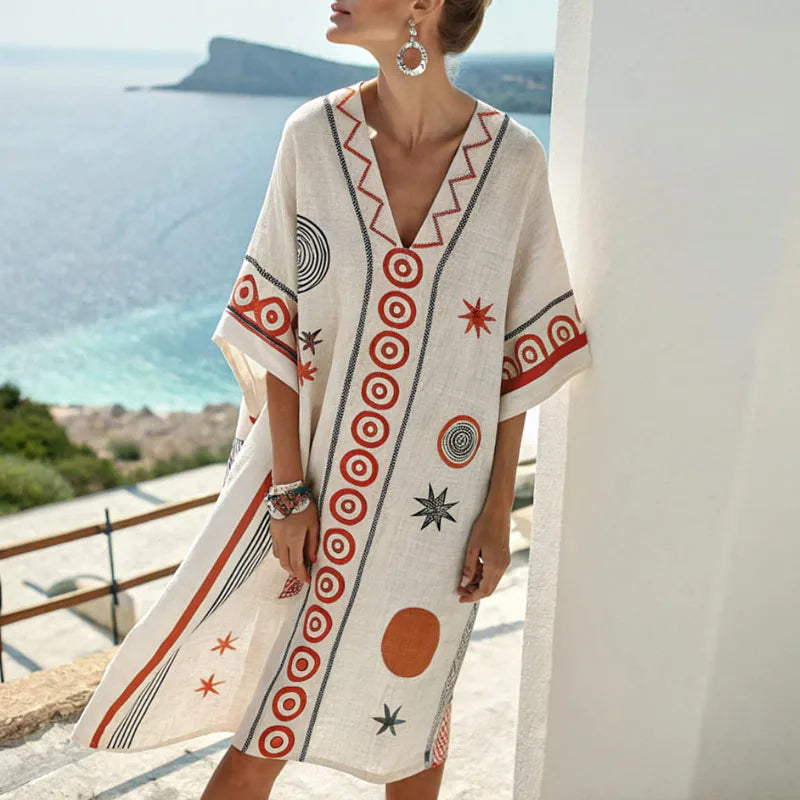 Cyndi | Silk Elegant Beach Dress for Unforgettable Summer Looks