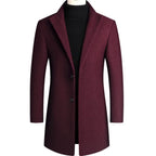 Men's Three-Button Single-Breasted Overcoat