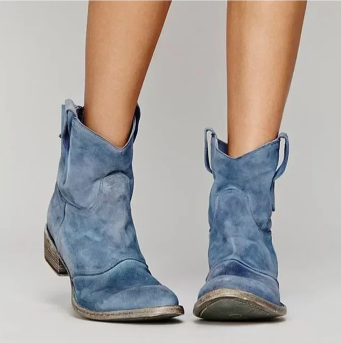 Roselle | Chic Suede Western Ankle Boots