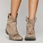 Roselle | Chic Suede Western Ankle Boots
