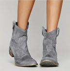 Roselle | Chic Suede Western Ankle Boots