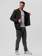Men's Zip Front Bomber Jacket