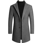 Men's Three-Button Single-Breasted Overcoat
