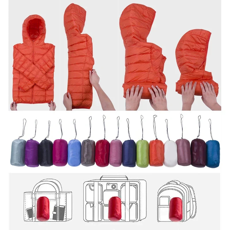 Women's Featherlight Hooded Down Jacket – Packable