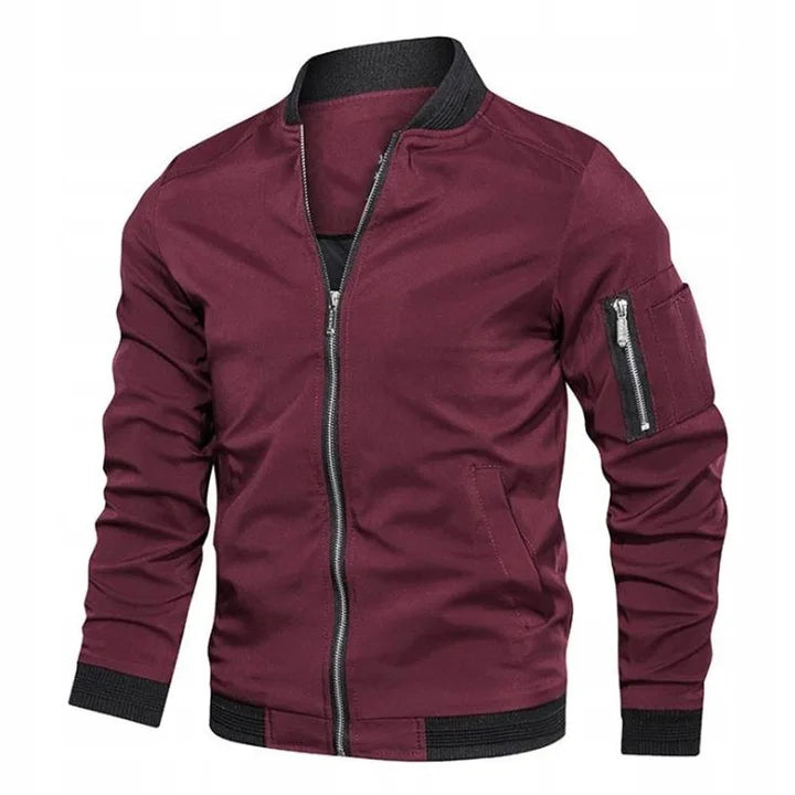 Men's Zip Front Bomber Jacket