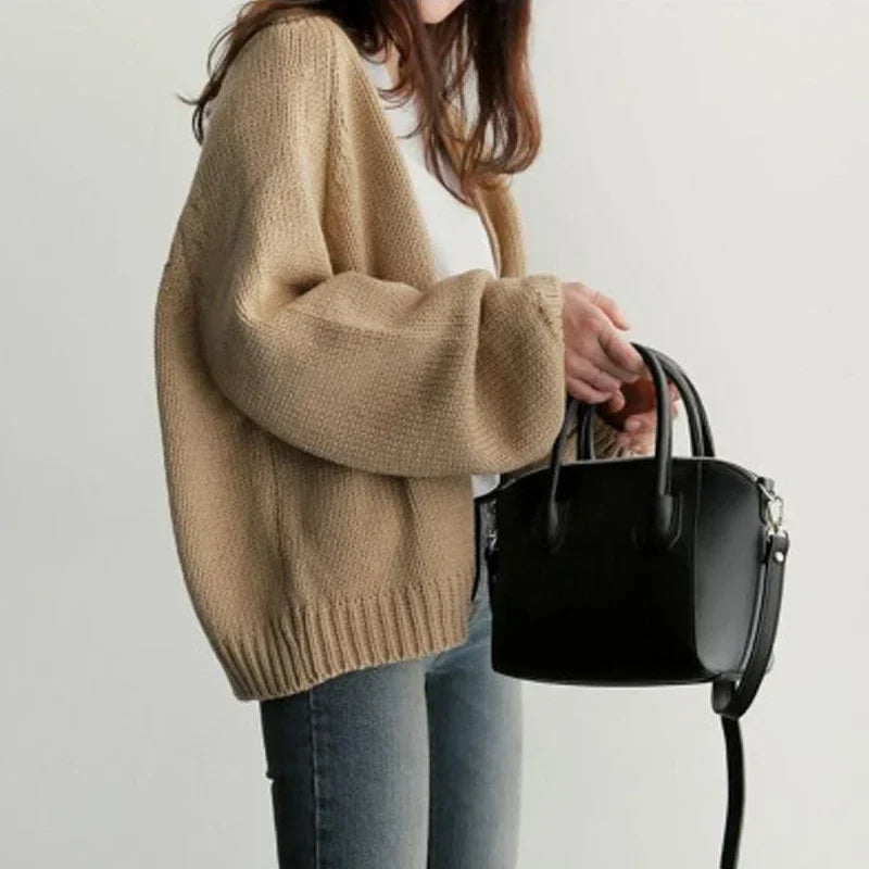 Isla | Classic Open Front Chunky Knit Cardigan