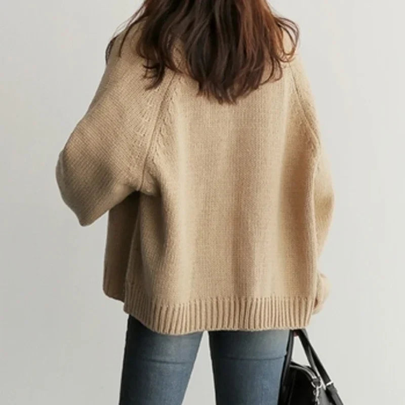 Isla | Classic Open Front Chunky Knit Cardigan