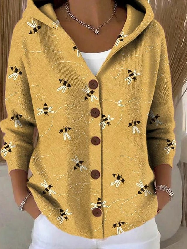 Jenna Oversized Hooded Button Hoodie