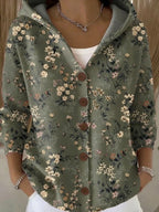 Jenna Oversized Hooded Button Hoodie