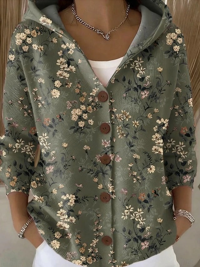 Jenna Oversized Hooded Button Hoodie