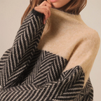 Willow Women's Herringbone Turtleneck Jumper
