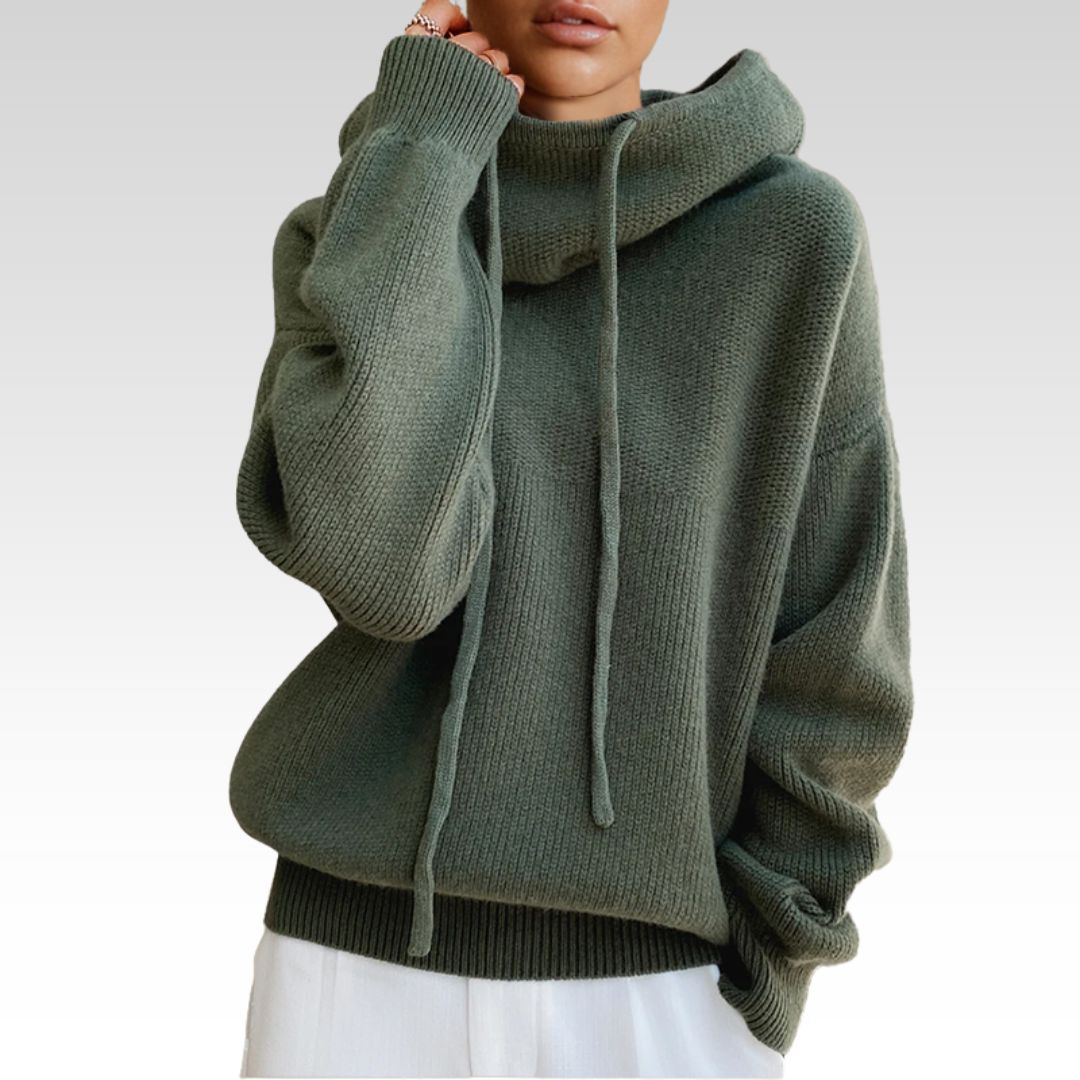 Charlotte Women's Merino Wool Turtleneck Hoodie