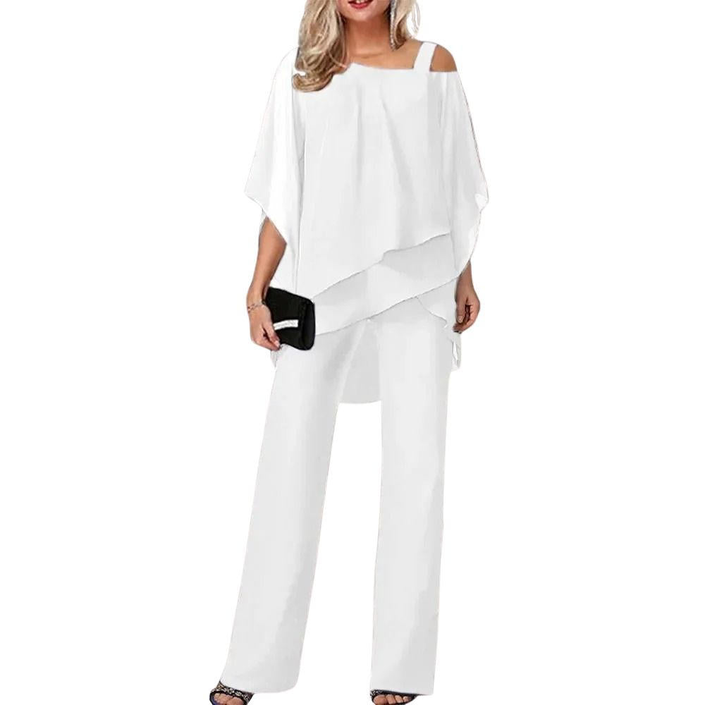 Women's Chiffon Cape Sleeve Set