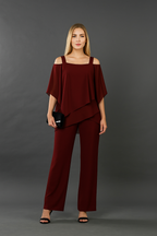 Women's Off-Shoulder Satin Two-Piece Set