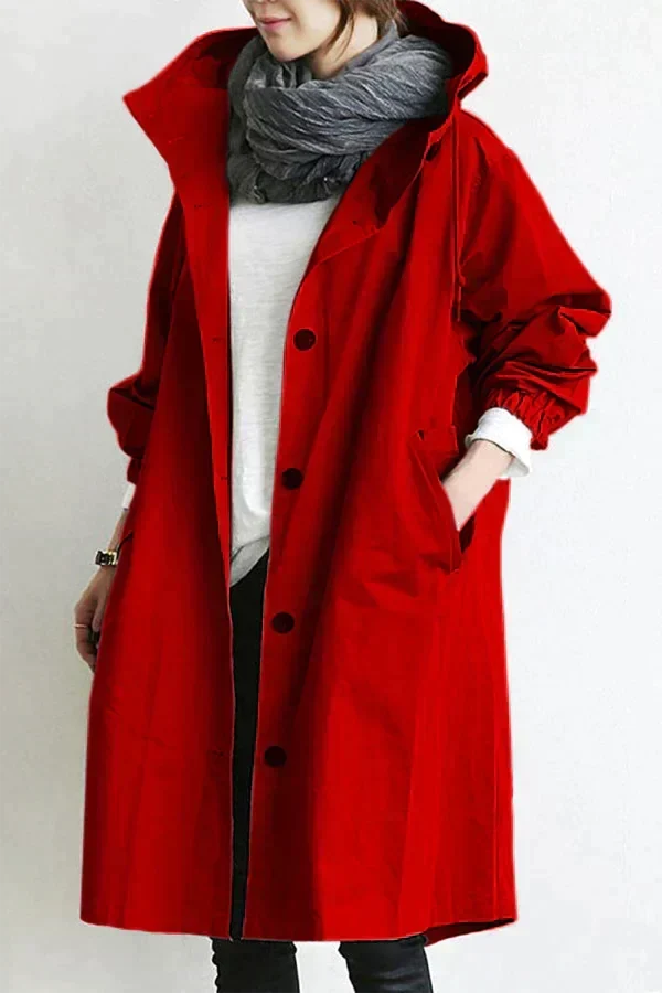 Evelyn | Oversize Hooded Waterproof Raincoat