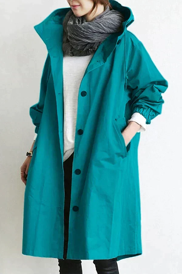Evelyn | Oversize Hooded Waterproof Raincoat
