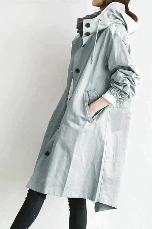 Evelyn | Oversize Hooded Waterproof Raincoat