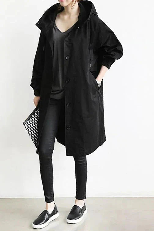Evelyn | Oversize Hooded Waterproof Raincoat