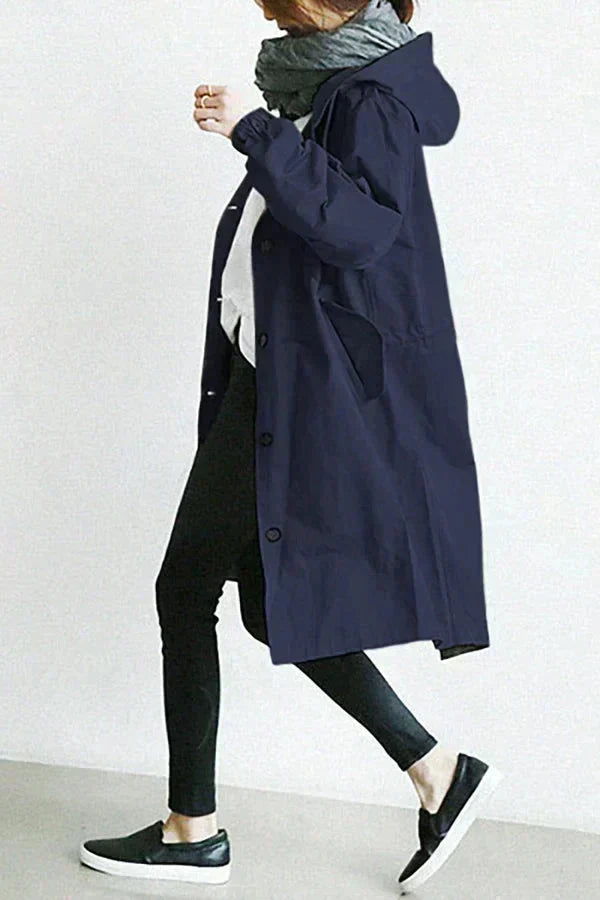 Evelyn | Oversize Hooded Waterproof Raincoat