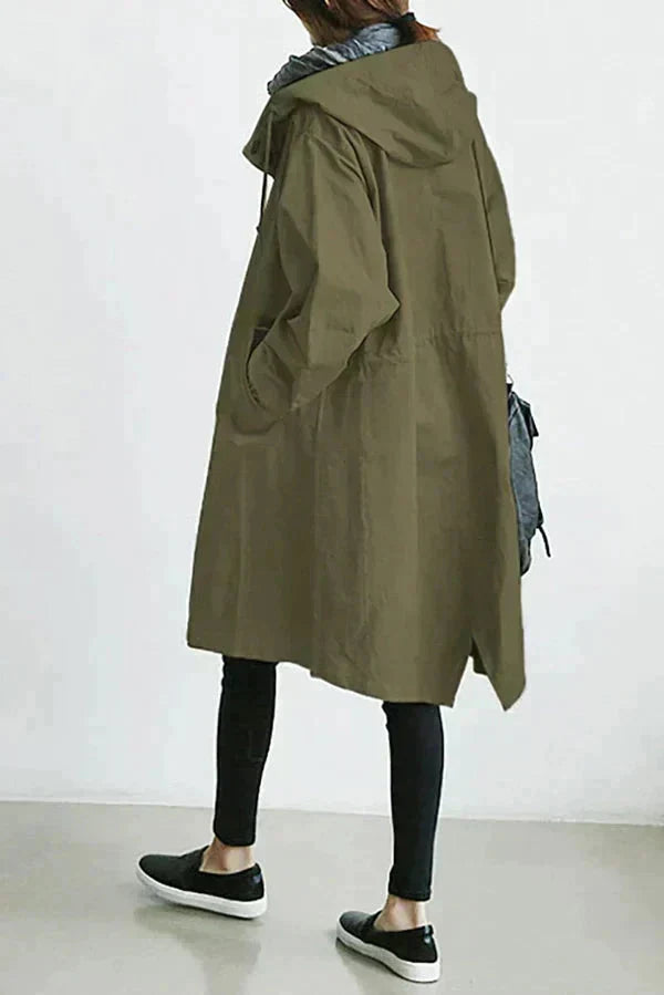 Evelyn | Oversize Hooded Waterproof Raincoat