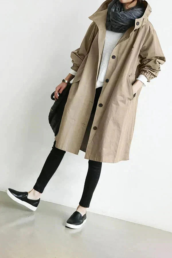 Evelyn | Oversize Hooded Waterproof Raincoat