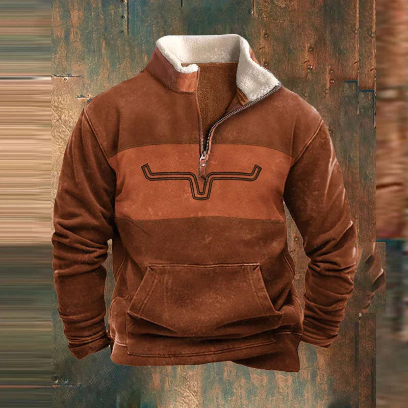 Men's Zip-Up Knit Sweater