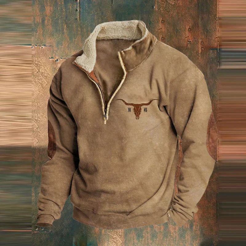 Men's Zip-Up Knit Sweater