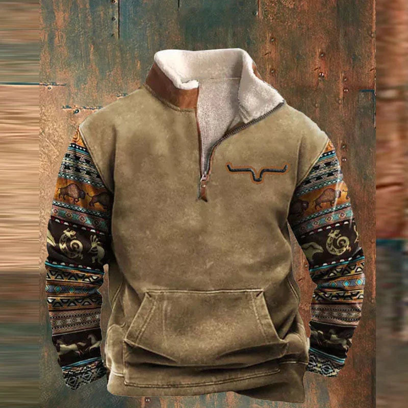 Men's Zip-Up Knit Sweater