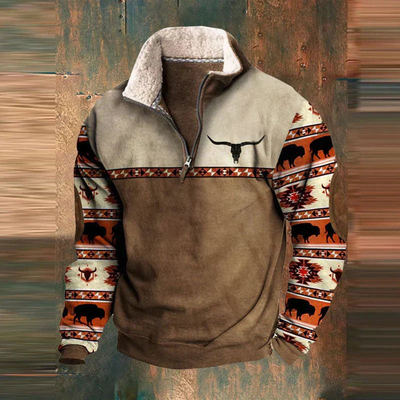 Men's Zip-Up Knit Sweater