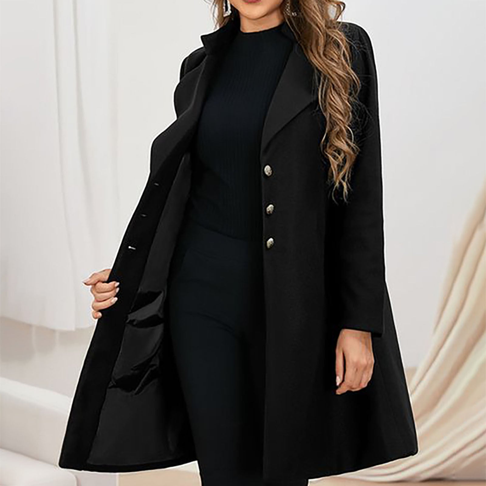 Ava | Structured Notched Lapel Coat